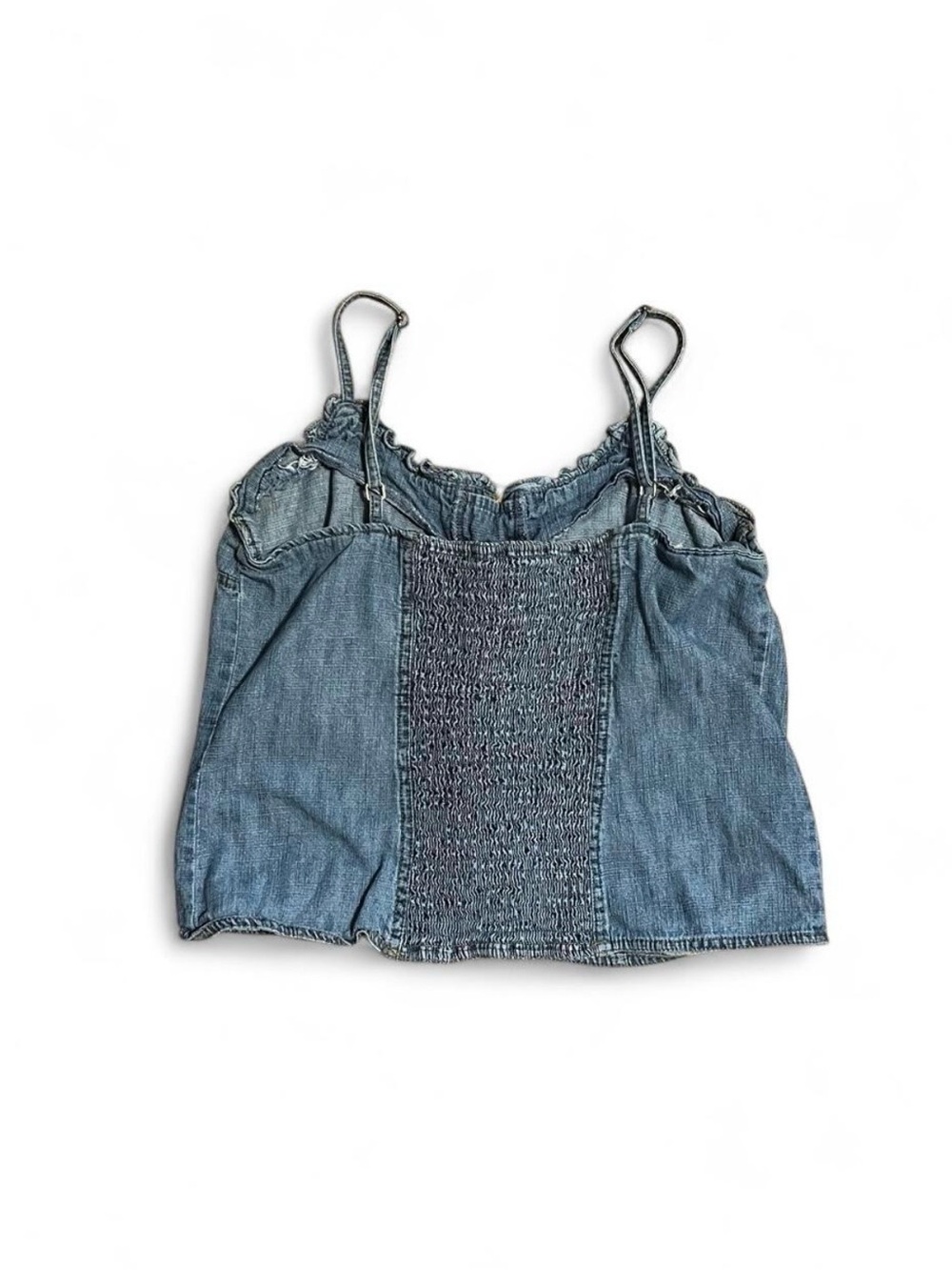 Faded Glory Denim Lace-Up Cami Top - Picture 4 of 4